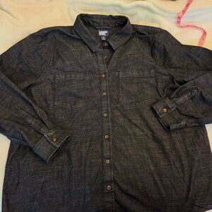 Lands' End women's black denim shirt size xl